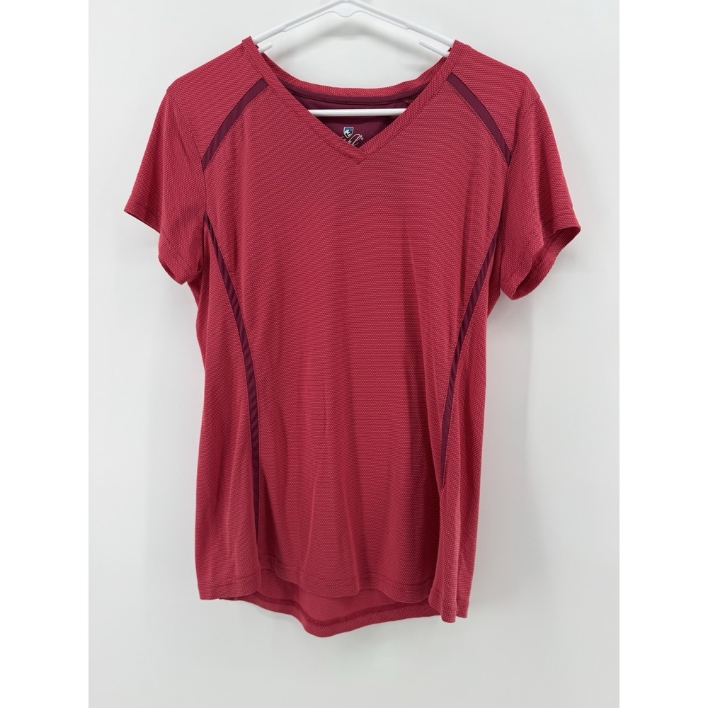 Kuhl Women's Medium Short Sleeve Athletic Performance T Shirt Coral Red